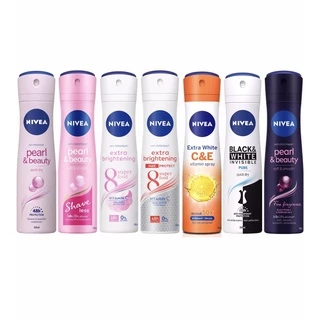 นีเวีย เพิร์ล แอนด์ บิวตี้ สเปรย์ 150 มล. NIVEA Deo Pearl and Beauty Spray 150 ml./white/fresh/C&E
