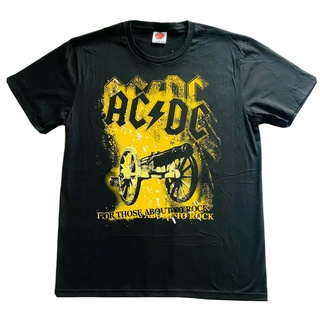 ผ้าฝ้ายแท้ คอลูกเรือเสื้อยืด พิมพ์ลายวงร็อค No.1 In Sales Ac/Dc สีดํา สําหรับผู้ชายS,4XL