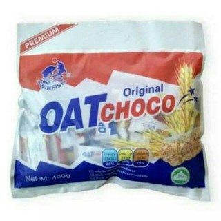 ขนมข้าวโอ๊ตอัดแท่งรสนม (Oat Choco)...ตรา"Twinfish"...1 ห่อ (400 กรัม)