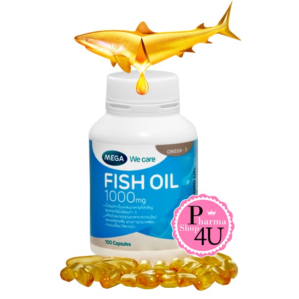 Mega We Care Fish Oil 1000 mg 30'S/100'S สารพัดประโยชน์ น้ำมันปลา โอเมก้า-3