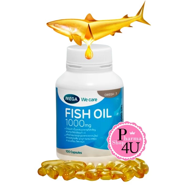 Mega We Care Fish Oil 1000 mg 30'S/100'S สารพัดประโยชน์ น้ำมันปลา โอเมก้า-3