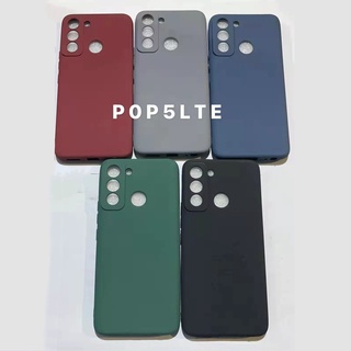 Tecno Pop 5 POP5 LTE เคลือบด้าน หินทราย เคสนิ่ม TPU บางเฉียบ ฝาครอบ สีพื้น เคสโทรศัพท์ เรียบง่าย