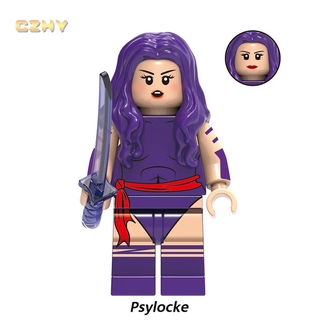 Psylocke บล็อกตัวต่อฟิกเกอร์ X-Men Dark Phoenix Colossus Sentinel White Queen ของเล่นสําหรับเด็ก