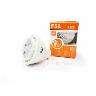 FSL หลอดไฟ LED สปอร์ตไลท์ ฮาโลเจน รุ่น MR16-5-GU5.3 5W ขั้ว MR16 สีเดย์ไลท์