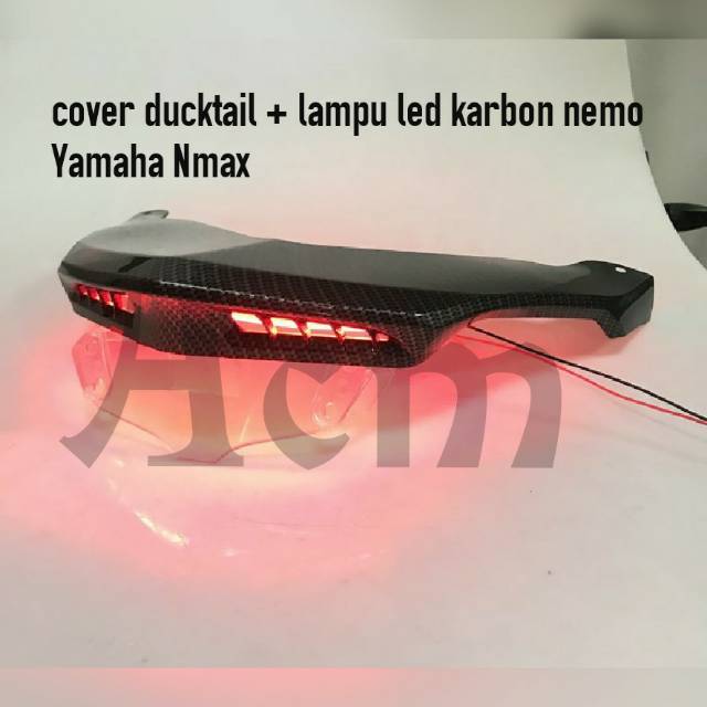 Ducktail Cover + ไฟ LED คาร์บอน Nemo Yamaha Nmax เก่า/หลัง led Nmax เก่า