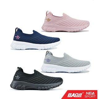 [ลิขสิทธิ์แท้] BAOJI 807 Slip-on Cotton Wave รองเท้าผ้าใบ บาโอจิ ผู้หญิง