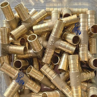 สามทางทองเหลือง ตัวต่อสามทาง 3/8 (สามหุน) (1ตัว)