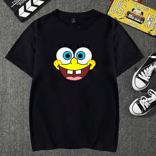 DRG 2022#ฟองน้ำเด็กSpongeBob SquarePantsคอกลม แฟชั่น ผ้าฝ้ายแท้ เสื้อยืด คอกลม แฟชั่น  เสื้อยืด ฤดูร้อน  อ่อนนุ่ม T#056