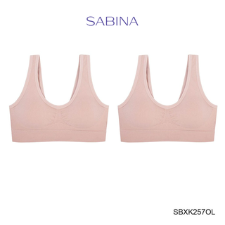 Sabina เสื้อชั้นใน (Set 2 ชิ้น) Seamless Fit รุ่น Soft Collection (ไม่มีโครง) รหัส SBXK257OL สีโอรส