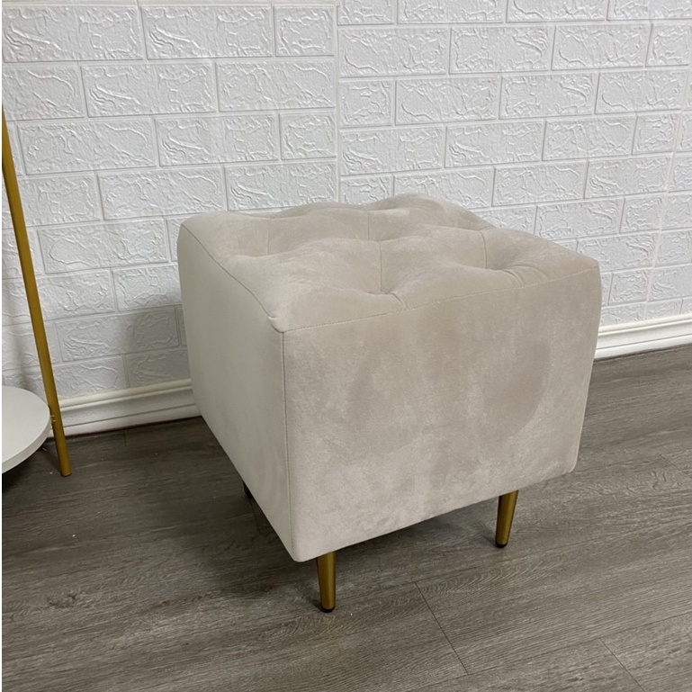 เก้าอี้สตูลตัวสั้น/ขาเหล็กทอง/ผ้ากำมะหยี่เบาะนุ่มมาก/รุ่นซาร่า - รูปที่ 6