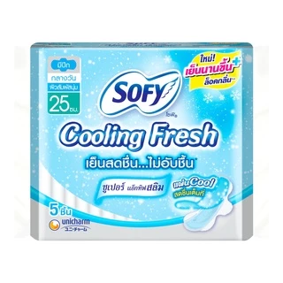 Sofy โซฟี คูลลิ่ง เฟรซ ซูเปอร์แอ็กทิฟสลิม มีปีก 25 ซม.5 ชิ้น