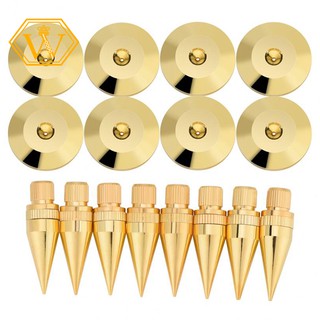 🎀ready stock🎀8 Pairs 6 X 36Mm Copper Speaker Spike + Base Feet Mat Isolation Pads