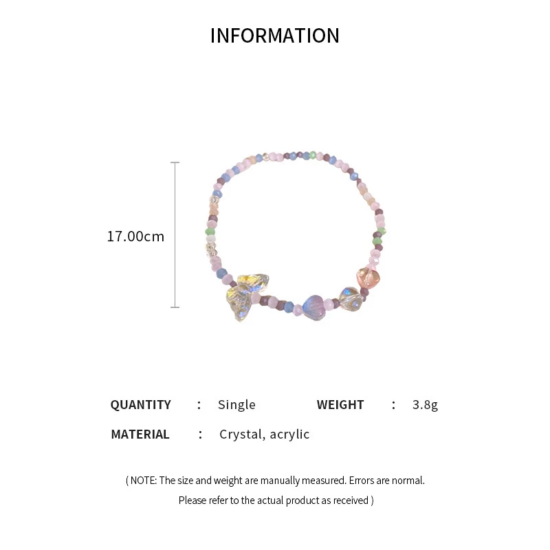 สร้อยข้อมือประดับคริสตัลรูปผีเสื้อ แฟชั่นผู้หญิง thumbnail 10