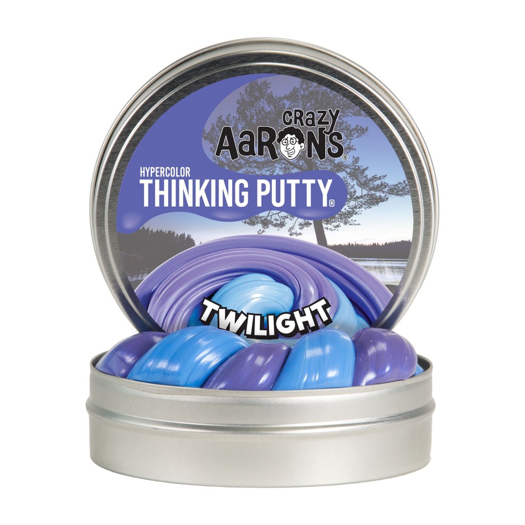 Crazy Aaron 's Thinking Putty รุ่นเปลี่ยนสีตามอุณหภูมิ Twilight ขนาด 4 นิ้ว
