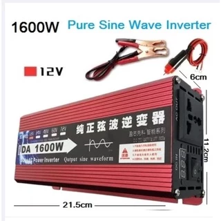 อินเวอร์เตอร์1600W รุ่น12Vอินเวอร์เตอร์เพียวซายเวฟ Inverter pure sine wave อินเวอร์เตอร์ แปลงไฟ