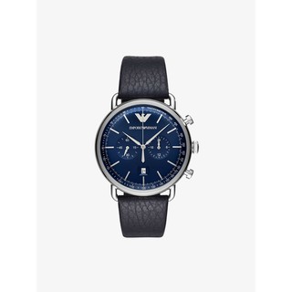 นาฬิกา EMPORIO ARMANI Aviator Chronograph Blue Dial - Black AR11105 ของแท้100%