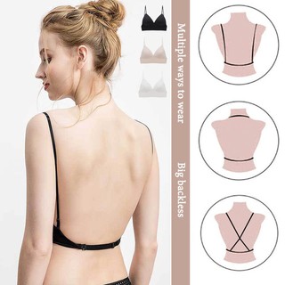 Womens Backless Convertible Strap Sexy Bra Wireless Thin Cotton Pad Smooth Seamless Corset Camisole Girls Lingerie