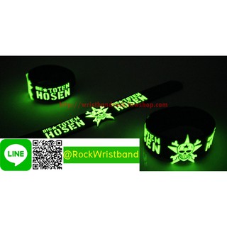 Die Toten Hosen ขายริสแบนด์เรืองแสง  DHN288GA Wristband สายรัดข้อมือวงร็อค