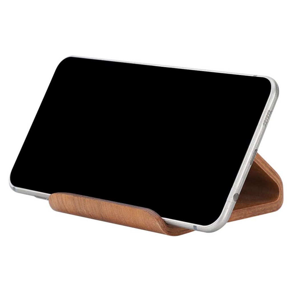 Wooden Mobile Phone Holder Desktop Universal Mobile Phone Base for All Smartphones and Tablets(Light Color) #7