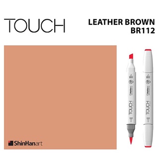 TOUCH TWIN BRUSH MARKER BR112 (LEATHER BROWN) / มาร์คเกอร์หัวพู่กัน-หัวตัดขนาดกลาง รหัส BR112 (LEATHER BROWN)