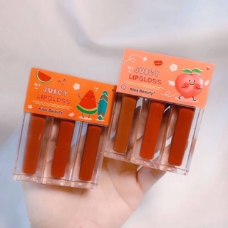 🍑เซตลิป Juicy ฟรุ๊ตตี้ เซตลิป 3in1 มาใหม่จ้า น่ารักสุดๆ สีสวยมาก เซตนึงมี 3 โทนสี 3 แท่ง เลิฟสุดๆ