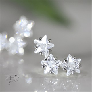 ต่างหูประดับพลอยเงินแท้ 925 Earring Silver 925-(E26170066)