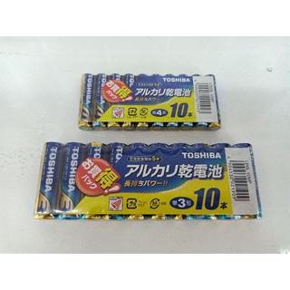 ถ่านอัลคาไลน์ TOSHIBA AA AAA ชุดประหยัด 10 ก้อน