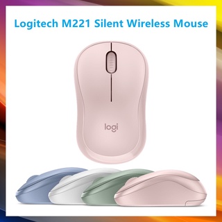 Logitech M221 เมาส์ไร้สาย ปุ่มเงียบ 2.4 GHz พร้อมตัวรับสัญญาณ USB ขนาดเล็ก สําหรับคอมพิวเตอร์ แล็ปท็อป