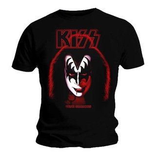 เสื้อยืดผ้าฝ้ายพิมพ์ลายแฟชั่น พร้อมส่ง เสื้อยืด พิมพ์ลาย Kiss Rock N Roll Face Gene Simmons หลากสี แฟชั่นฤดูร้อน สําหรับ