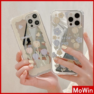 iPhone Case Acrylic Mirror Airbag Shockproof Protection Camera Oil Painting Flowers Tulip Compatible with iPhone 11 iPhone 13 Pro Max iPhone 12 Pro Max iPhone 7 Plus iPhone xr