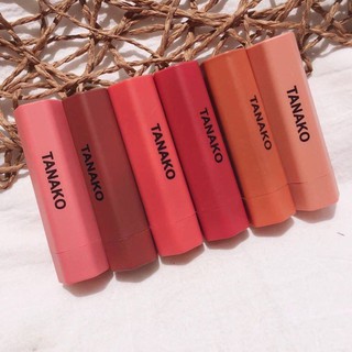 TANAKO เซทลิปโทนส้มชมพู6 สี 6 แท่ง แท่งจิ๋วขนาดพกพา สีน่ารักมาก No.HT-062