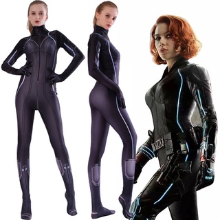 ใหม่ล่าสุด ชุดจั๊มสูทคอสเพลย์ Avengers Endgame Black Widow Natasha Romanoff