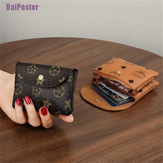 Baipester- + กระเป๋าสตางค์ หนังนิ่ม ใบเล็ก ใส่เหรียญได้