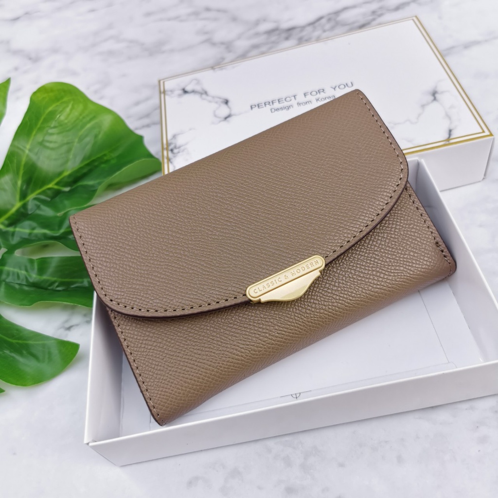 กระเป๋าสตางค์ผู้หญิงแบรนด์แท้ Modern Classic 100% พร้อมกล่อง  บางๆ ไซส์กลาง มีช่องซิป และช่องใส่บัตร งานสวย ราคา ถูกที่สุด ดีลบีเคเค แกลเลอรีภาพที่ 8