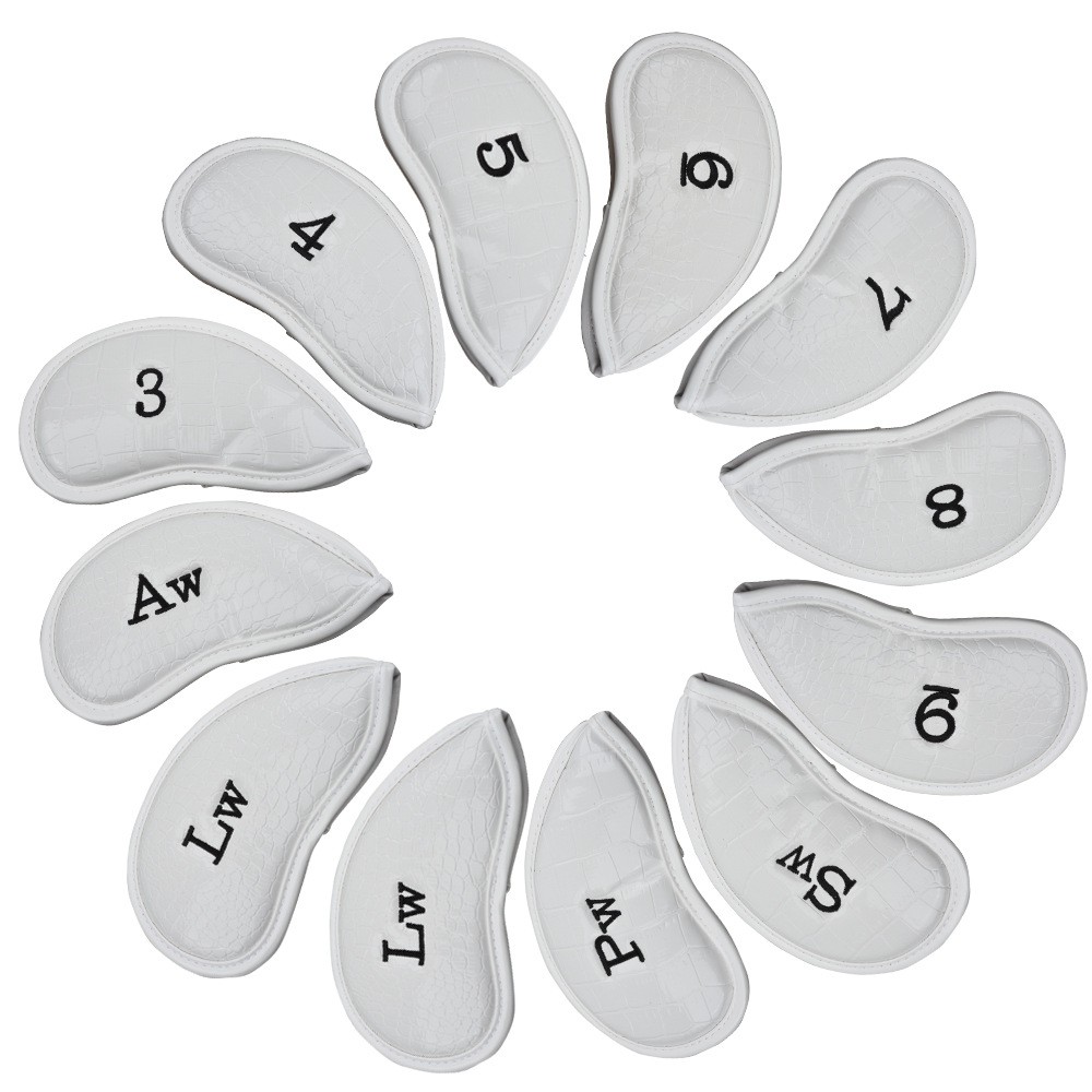 ปลอกหุ้มหัวไม้กอล์ฟชุดเหล็ก (CVI003) ลายหนังจระเข้ แพ็ค 12 ชิ้น Golf head cover iron set ราคา ถูกที่สุด ดีลบีเคเค แกลเลอรีภาพที่ 9