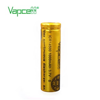 [ลด15% โค้ด PMB0103] ถ่านชาร์จขนาด AA Vapcell ICR14500 3.7V 1000mAh 1 ก้อนหัวตัด