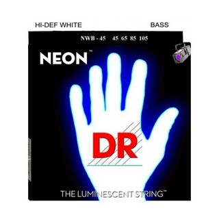 สายกีต้าร์เบส 5 สาย DR Strings  เรืองแสง รุ่น NWB5-45 - สีขาว