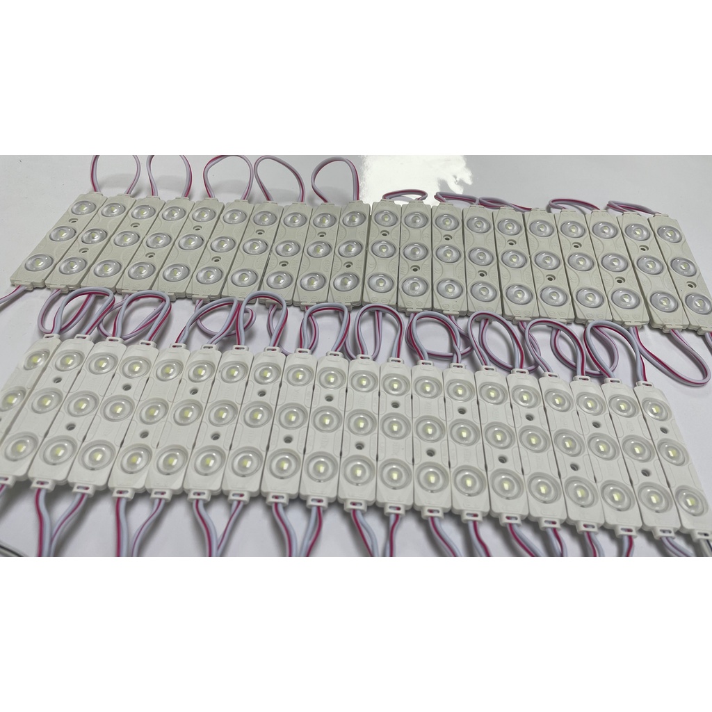 ไฟโมดูล กันน้ำ Backlight DC12V 3 Chips SMD2835 LED Module Light Waterproof 1.5w  (85 x 19mm)  100PCS