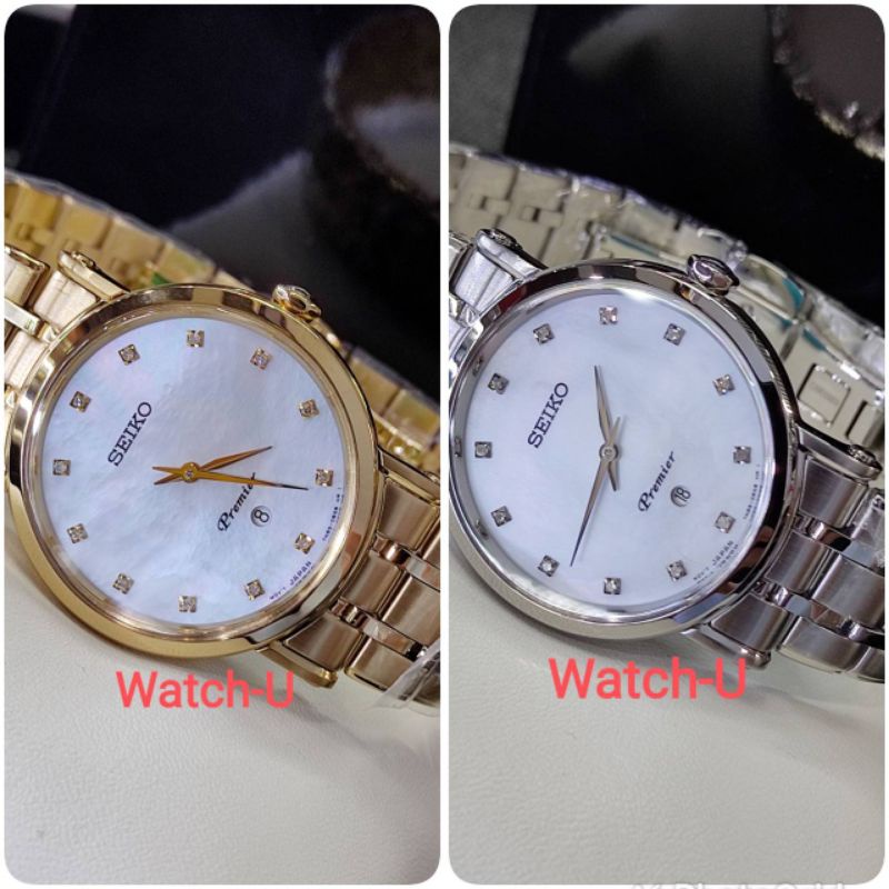 นาฬิกาข้อมือ ผู้หญิง SEIKO Premier Diamond Sapphire Quartz รุ่น SXB434P1 SXB434P SXB434 / SXB433P1 S