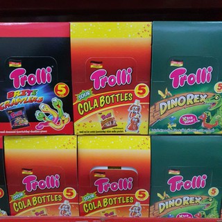 เยลลี่โคล่า เยลลี่ตัวหนอน เยลลี่ไดโนเสาร์ trolli บรรจุ 12 ถุง ทรอลลี่ กัมมี่