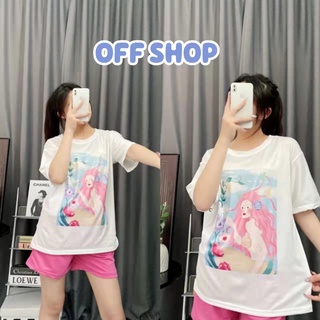 OFF SHOP พร้อมส่ง (OFF-Set-9369) ชุดเซ็ท เสื้อแขนสั้น+กางเกงขาสั้น ลายสุดสวยน่ารักสีชมพูใส่น่ารักมาก 05