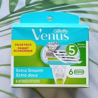 ยิลเลตต์วีนัส ใบมีดโกน Venus Extra Smooth Womens Razor Blade Refills 6 Cartridges (Gillette®)