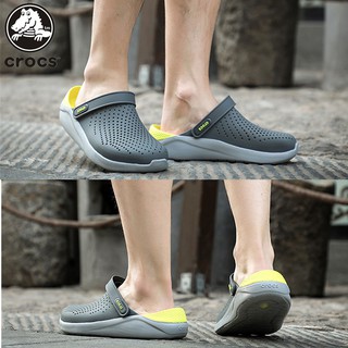 รองเท้าแตะ Crocs LiteRide สีเทา เปล่งแสง Clog แท้ หิ้วนอก ถูกกว่าshop รองเท้าขนาดใหญ่ หัวโต พร้อมส่ง 🚚