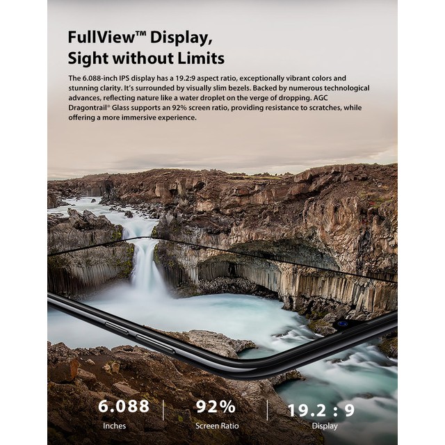 Blackview A60 Pro โทรศัพท์มือถือ Android 9.0 MT6761V 3GB 16GB Waterdrop ...