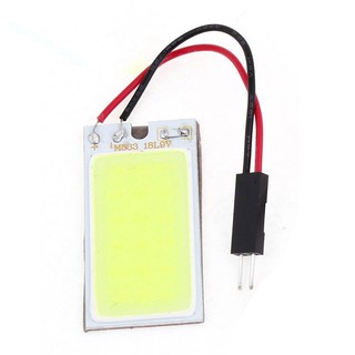 Auto Super Bright White 18 COB LED Light Bulb Panel + T10 Festoon Adapters