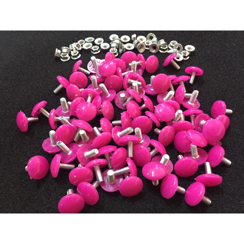 น็อตยึดแผ่นป้ายทะเบียน น็อตยึดตะกร้า น๊อตตกแต่งรถจักรยานไฟฟ้า(1 ชุดมี 10 ตัว)