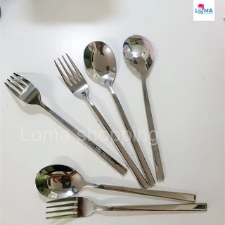 ช้อน ส้อมสแตนเลส USA อย่างหนา ((1 คู่ ช้อน+ส้อม))