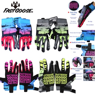 มาใหม่ ถุงมือแข่งรถ 2 สี FastGoose สําหรับ Mtb Motocross กีฬากลางแจ้ง หน้าจอสัมผัส ขนาด S-XL 2022