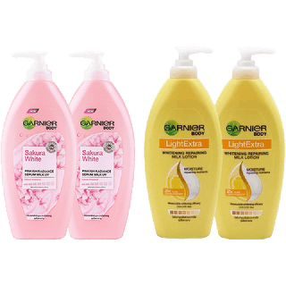 [Cashback12%] [BSLE51A] [แพ็คคู่] GARNIER Body Lotion โลชั่นทาผิว 400ml x 2