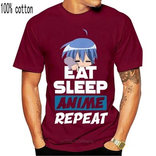 ใหม่ เสื้อยืดแฟชั่น แขนสั้น พิมพ์ลายการ์ตูนมังงะญี่ปุ่น Eat Sleep สําหรับผู้ชาย 2022 ไซซ์ S-5xlS-5XL